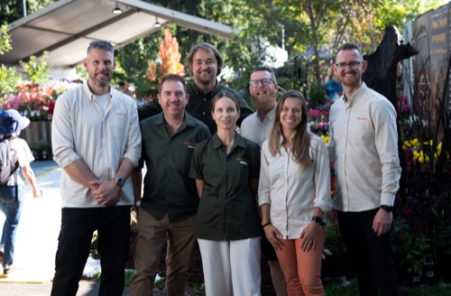Team portrait photographed on location at a Melbourne garden centre