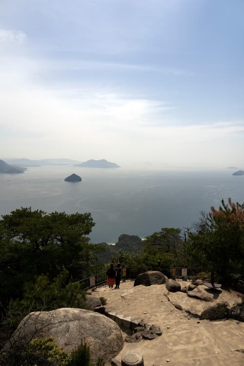 The Seto Inland Sea and its islands seen from the summit path on Mount Misen