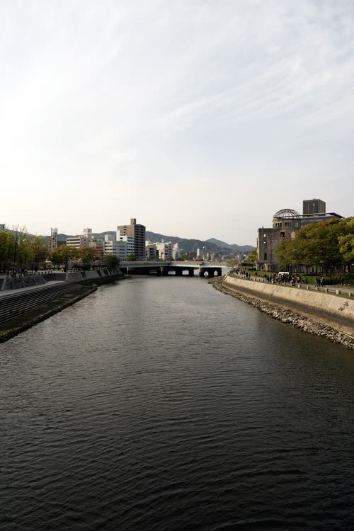 The Motoyasu River running past the Atomic Bomb Dome in Hiroshima