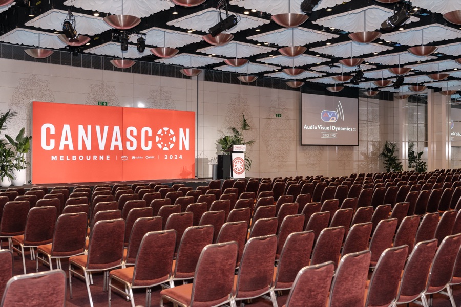 The Canvascon main room set before doors open